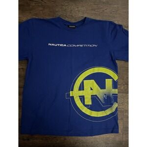 Nautica Shirt Competition Faded Grunge Skate Y2K Mens Size XL Vintage 90s